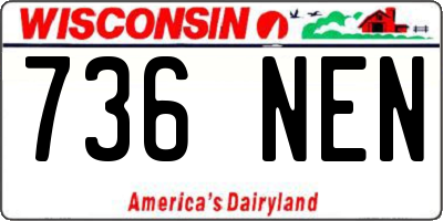 WI license plate 736NEN