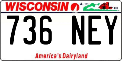 WI license plate 736NEY