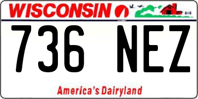 WI license plate 736NEZ