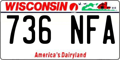 WI license plate 736NFA
