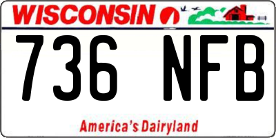 WI license plate 736NFB