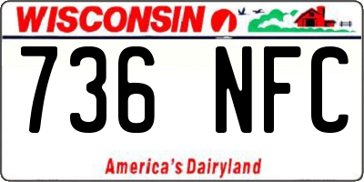 WI license plate 736NFC