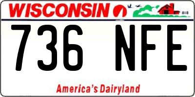 WI license plate 736NFE
