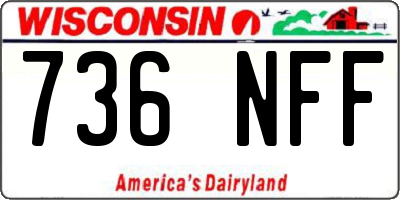 WI license plate 736NFF