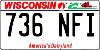 WI license plate 736NFI
