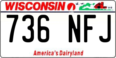 WI license plate 736NFJ