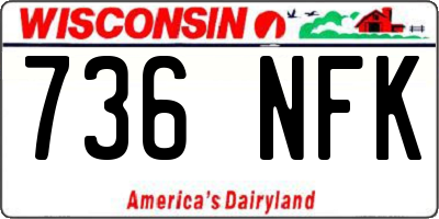 WI license plate 736NFK