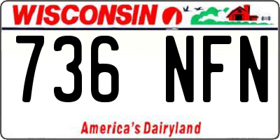 WI license plate 736NFN