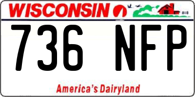 WI license plate 736NFP