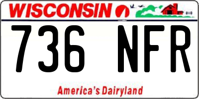 WI license plate 736NFR