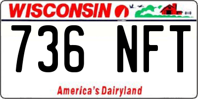 WI license plate 736NFT
