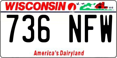 WI license plate 736NFW