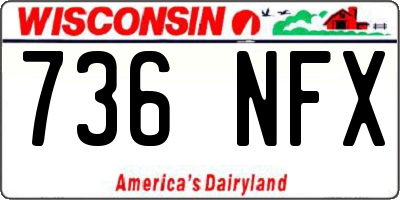WI license plate 736NFX