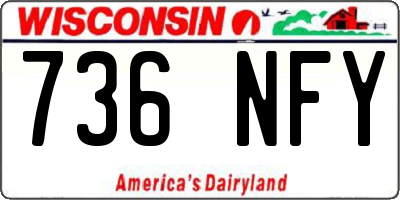 WI license plate 736NFY