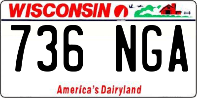WI license plate 736NGA