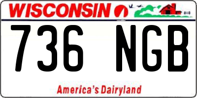 WI license plate 736NGB