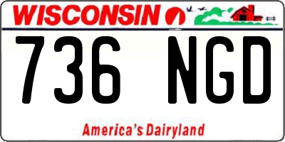 WI license plate 736NGD