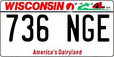 WI license plate 736NGE