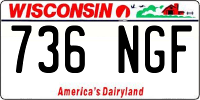 WI license plate 736NGF