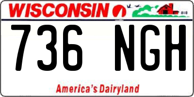 WI license plate 736NGH