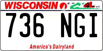 WI license plate 736NGI