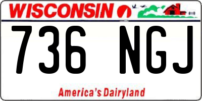 WI license plate 736NGJ