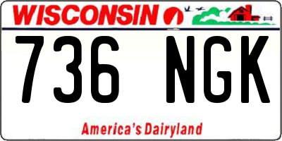 WI license plate 736NGK