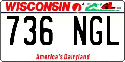 WI license plate 736NGL