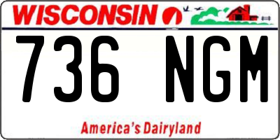 WI license plate 736NGM