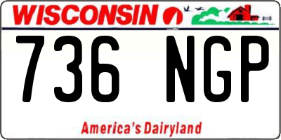 WI license plate 736NGP