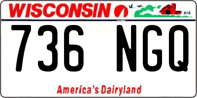 WI license plate 736NGQ