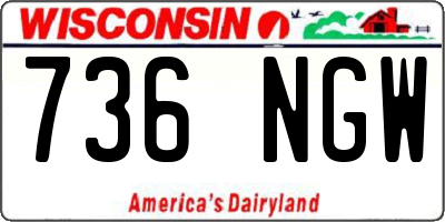 WI license plate 736NGW