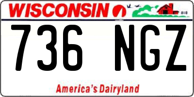 WI license plate 736NGZ