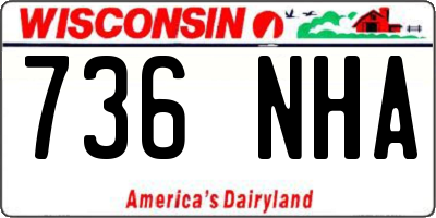WI license plate 736NHA