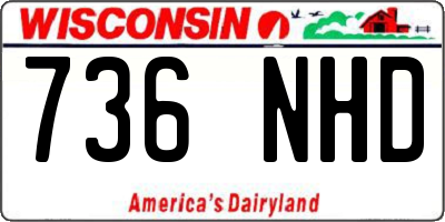 WI license plate 736NHD