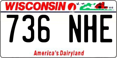 WI license plate 736NHE