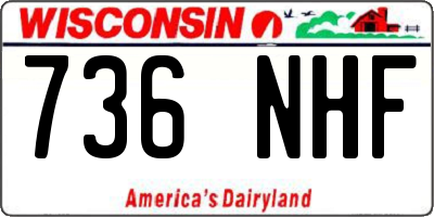 WI license plate 736NHF