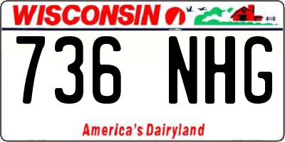WI license plate 736NHG