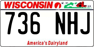 WI license plate 736NHJ