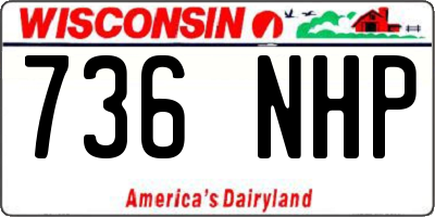 WI license plate 736NHP