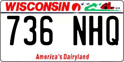 WI license plate 736NHQ