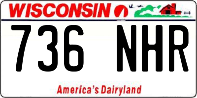 WI license plate 736NHR