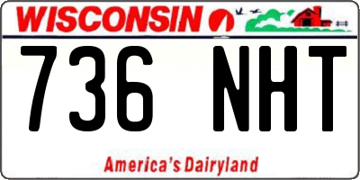 WI license plate 736NHT