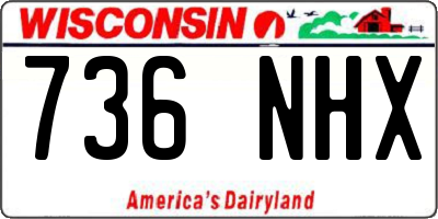 WI license plate 736NHX