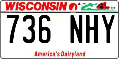 WI license plate 736NHY