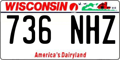 WI license plate 736NHZ