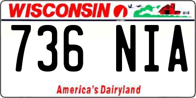 WI license plate 736NIA