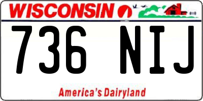 WI license plate 736NIJ