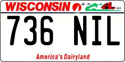 WI license plate 736NIL