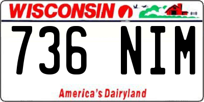 WI license plate 736NIM